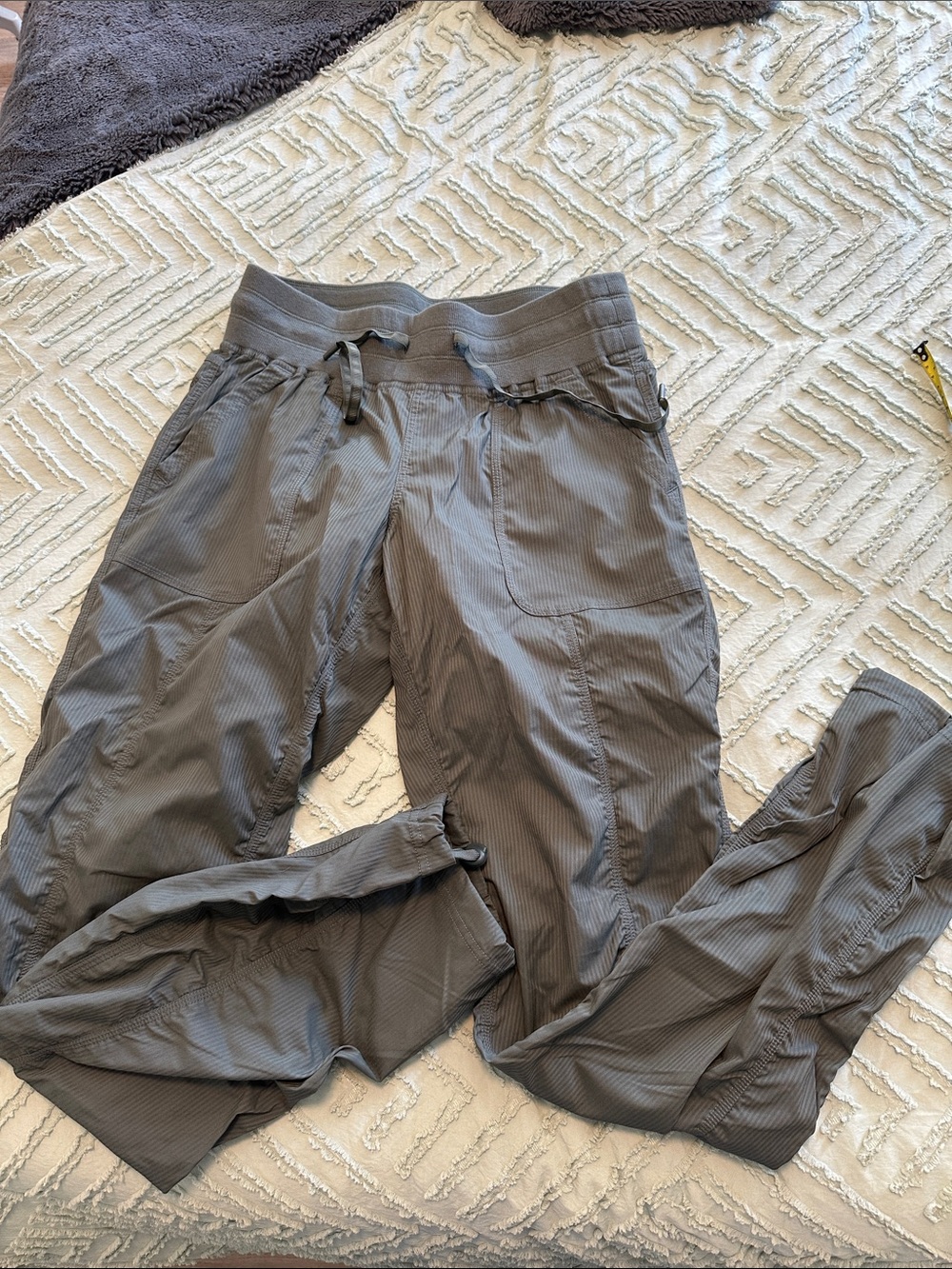 Women’s olive green Active Track Pants with Drawstring Waist